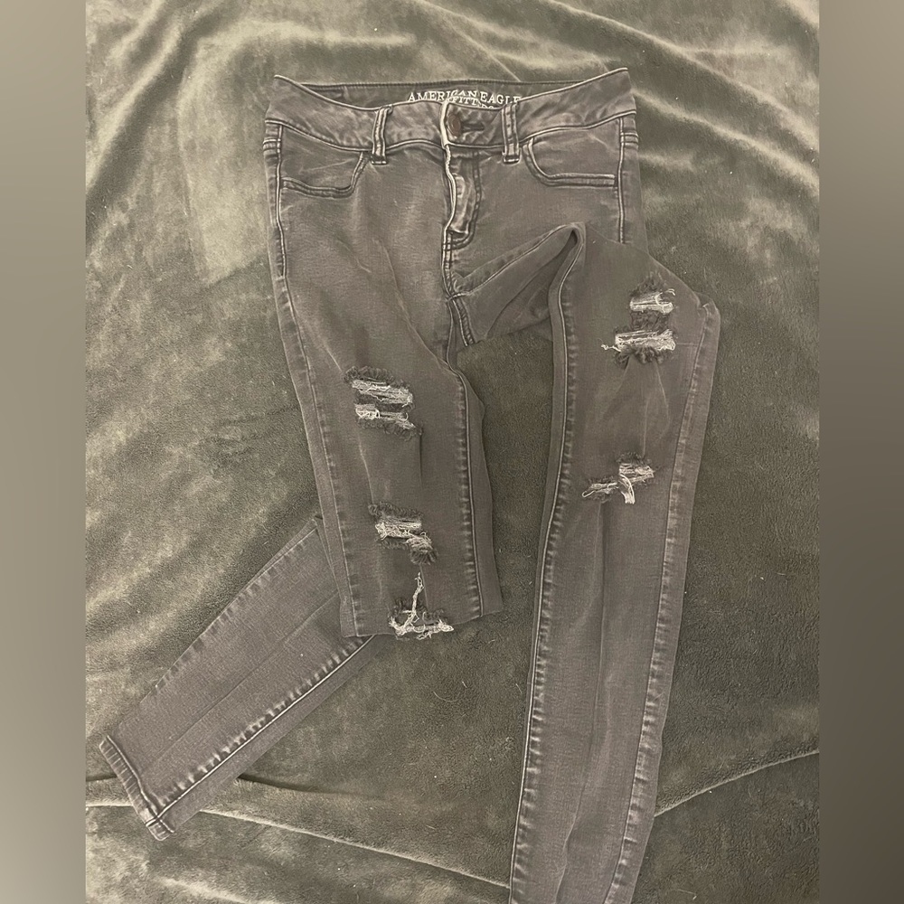 American Eagle black jeans, ripped
